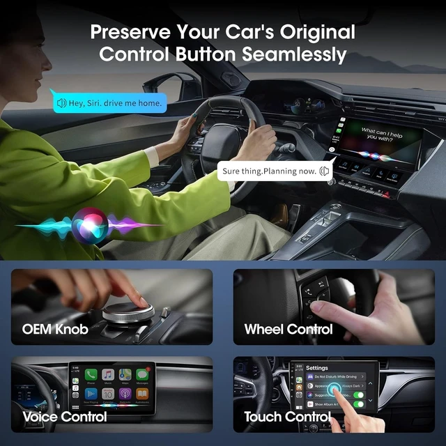 Alt view image 3 of 5 - Upgraded Wireless CarPlay Adapter for iPhone, Mini Cube Design for Apple CarPlay Convert Wired to Wireless,Fast Auto Connect, Low Latency, Plug & Play, USB-A/USB-C, Compact Design for iO