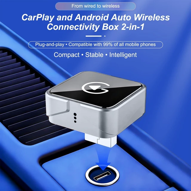Alt view image 3 of 5 - Wireless CarPlay Adapter for Apple CarPlay & Android Auto, USB-C/Type-C