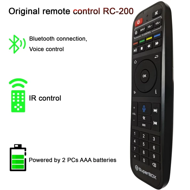 Alt view image 5 of 5 - Original Super Box RC - 200 Smart Voice Remote Control Perfect Replacement for Super Box S5 Max/PRO, S6 Max/Ultra/Pro & Elite Remote Controls