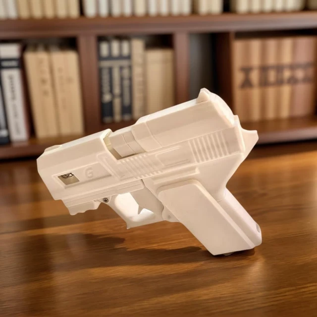 Alt view image 2 of 5 - 3D Printed DIY, Toy Pistol - Inspired Apple Earbud Case for AirPods 1/2/3/4, AirPods Pro & Pro 2-5 Macaron Colors (Beige Angel, for Airpods pro/pro2)