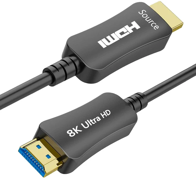Main image of Rulykar 8K Fiber Optic HDMI Cable, 10FT,HDMI 2.1 Cable 48Gbps Ultra High Speed,8K@60Hz/4K@120Hz,Dynamic HDR/eARC/VRR, Ultra HD Directional HDMI Cord Compatible with HDTV PC RTX4090