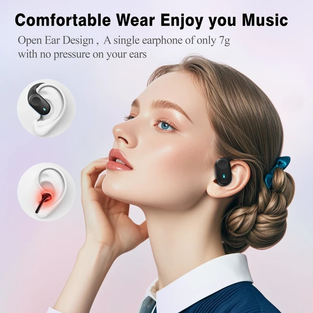 Alt view image 2 of 5 - FORALES True Open Ear Sports Headphones, OWS Bluetooth 5.3 Earbuds