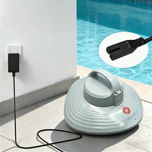 Alt view image 4 of 5 - Guy-Tech 2-Prong 12.6V 1.2A AC/DC Adapter Compatible for Hydrus Seauto Roker+ Plus SE PC03 for Aiper Scuba SE Grennix RKVC-YC003 G900 G905 Cordless Robotic Swimming Pool Vacuum Cleaner MX20Z-1261200