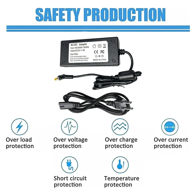 Alt view image 3 of 5 - 12V for Roland PSB-7U FP-30X FP-18 Digital Piano Keyboard Power Adapter