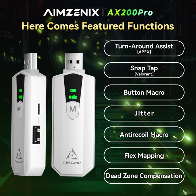 Alt view image 2 of 5 - AIMZENIX AX200PRO Keyboard and Mouse Adapter for PC, Switch, Switch 2