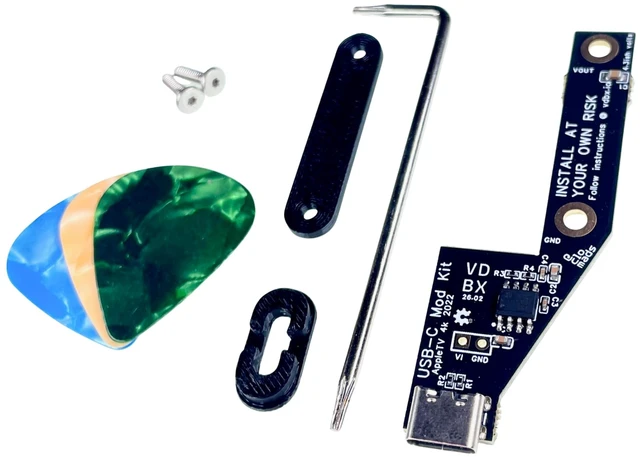 Main image of USB Type-C Power Easy Upgrade Kit for Apple TV 4K 2022 (3rd Gen) 5v PD Mod Compatible AppleTV Modification Tools Included