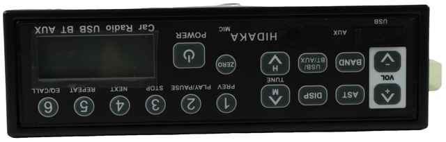Alt view image 2 of 5 - M200 Excavator Bluetooth Radio,12V/24V Heavy Duty Stereo with USB AUXin AM/FM HandsFree MIC,Direct OEM Replacement for Komatsu Kobelco Sumitomo Excavator Heavy Equipment Parts