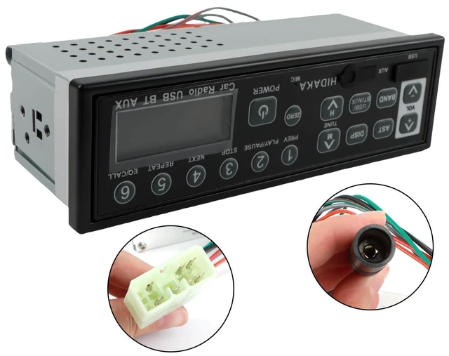 Alt view image 3 of 5 - M200 Excavator Bluetooth Radio,12V/24V Heavy Duty Stereo with USB AUXin AM/FM HandsFree MIC,Direct OEM Replacement for Komatsu Kobelco Sumitomo Excavator Heavy Equipment Parts
