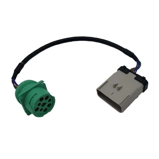 Alt view image 3 of 5 - RP1226 Male to ELD Green J1939 9-Pin Male Panel Mount Cable, 12-Inch Automotive Diagnostic Cable