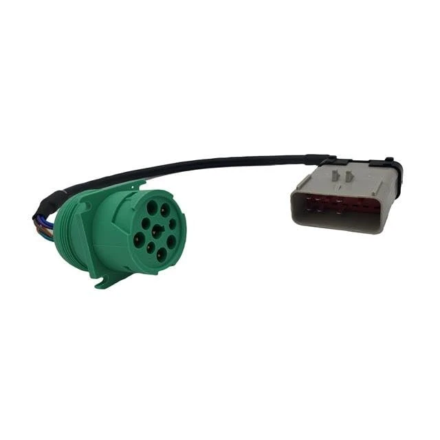 Alt view image 4 of 5 - RP1226 Male to ELD Green J1939 9-Pin Male Panel Mount Cable, 12-Inch Automotive Diagnostic Cable