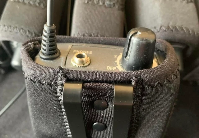 Alt view image 4 of 5 - Nylon Industries Neoprene Protective Sleeves for IFB's and Transmitters, Metal Clip Mount