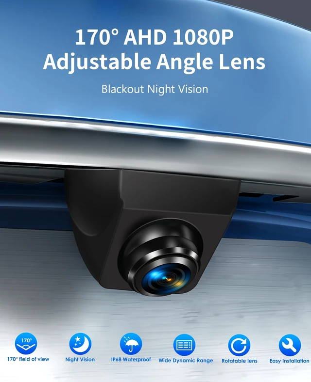 Alt view image 2 of 5 - Reversing Backup Camera 170 Wide Angle Reversing Camera, IP68 Waterproof and Dustproof, Parking Camera, Night Vision