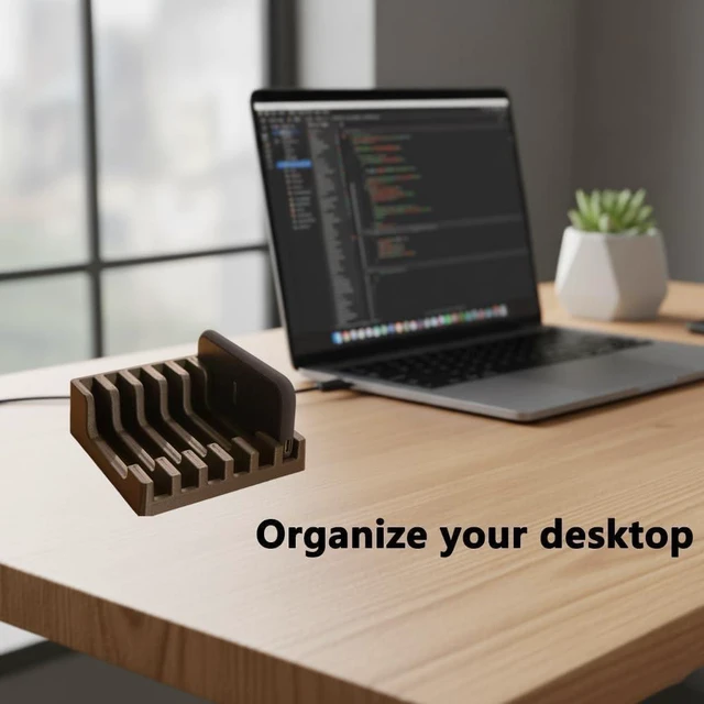 Alt view image 2 of 4 - SSD Holder Organizer Stand for Samsung T5, T7, T9, Vertical Space-Saving Solid State Drive Organizer with Non-Slip Base (Blue)