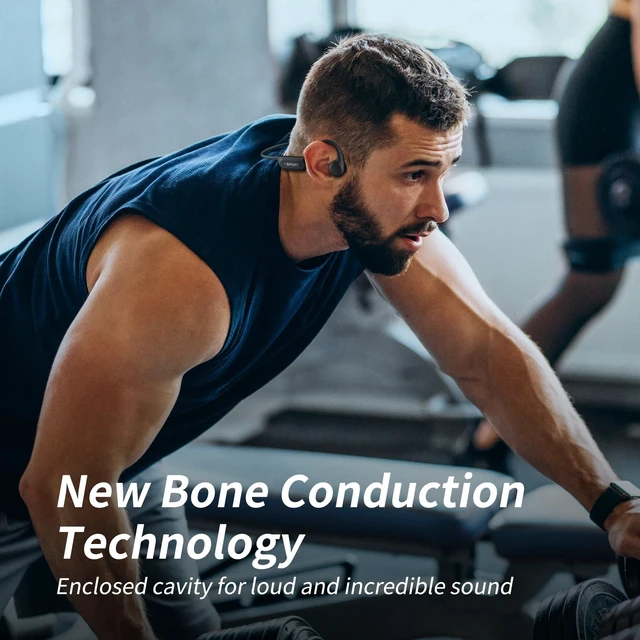 Alt view image 2 of 5 - CXK Bone Conduction Headphones Bluetooth 6.0 Open Ear Wireless with Mic
