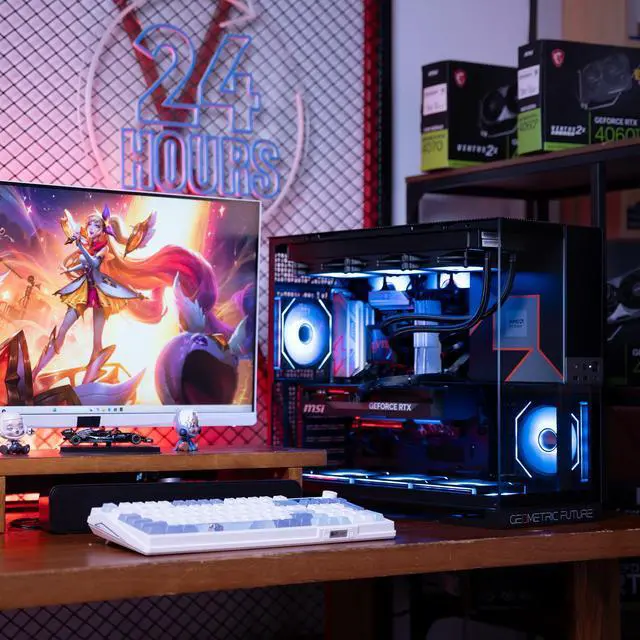 Alt view image 5 of 7 - IPASON Zyron Gaming Desktop, AMD Ryzen7 9800X3D, NVIDIA RTX5080 16G, 32GB DDR5 RAM, 2TB M2 NVMe, Windows 11 ,WIFI, 360mm Liquid Cooler, ARGB Fans, AI Ready,1250W Gold PSU, Prebuilt Gaming Pc