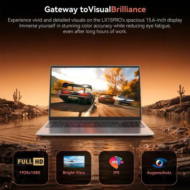 Alt view image 2 of 7 - Laptop ,Gaming Laptop 15.6 FHD , AMD Ryzen 7 5825U, 16GB RAM, 1TB SSD, Windows 11PRO, Graphite, Backlit KB, Gray