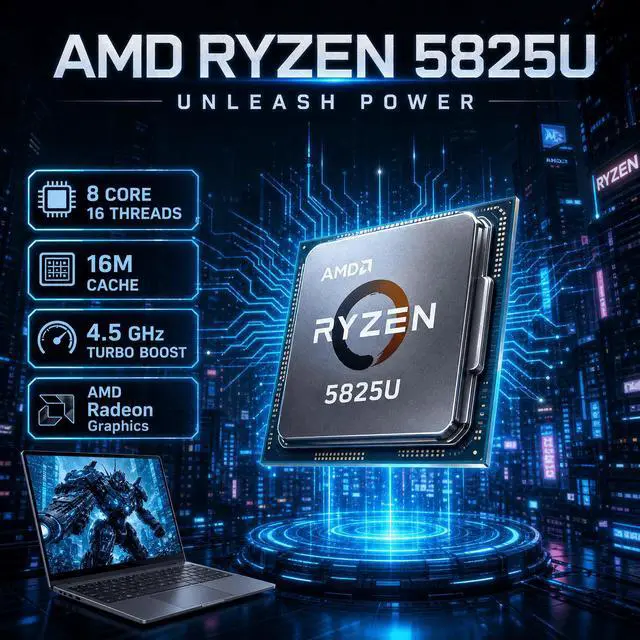 Alt view image 2 of 7 - Laptop 15.6" FHD IPS Gaming Laptop AMD Ryzen 7 5825U 16GB DDR4 512GB SSD Windows 11 Pro Backlit Keyboard Gray Graphite