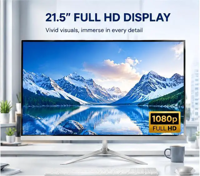 Alt view image 6 of 6 - All-in-One Desktop 21.5" Fhd Display Intel Core i7 up to 3.3GHz 16GB RAM 256GB SSD Windows 10,Mouse,Keyboard