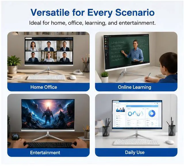 Alt view image 4 of 6 - All-in-One Desktop 21.5" Fhd Display Intel Core i7 up to 3.3GHz 16GB RAM 256GB SSD Windows 10,Mouse,Keyboard