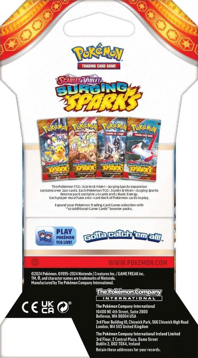 Alt view image 5 of 5 - Pokemon TCG: Scarlet & Violet - Surging Sparks Sleeved Booster Pack - Random Artwork