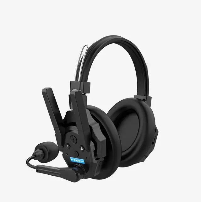 Alt view image 5 of 9 - SYNCO Audio Xtalk XMax2 Dual-Ear Wireless Intercom Headset 500m Range, AI Noise Cancellation, Bluetooth, Boost Mode
