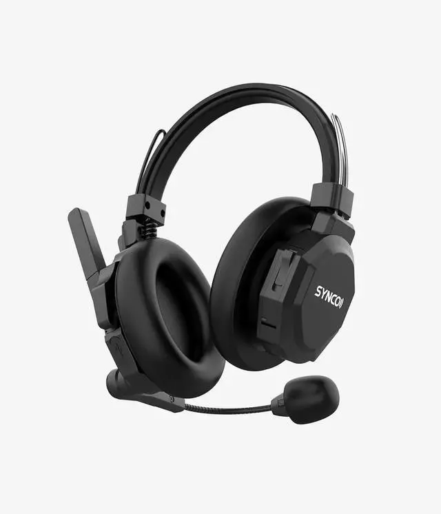 Alt view image 4 of 9 - SYNCO Audio Xtalk XMax2 Dual-Ear Wireless Intercom Headset 500m Range, AI Noise Cancellation, Bluetooth, Boost Mode