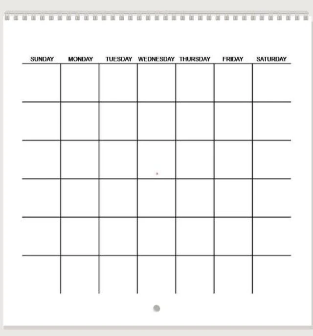 Alt view image 2 of 3 - Spiral Bound Hanging Monthly Calendar, Create Your Own Blank Scrapbook Wall Calendar, Undated, 8 Inch X 16 Inch Size Closed, 8 x 8 Inch Size Open, DIY Spiral Bound Hanging
