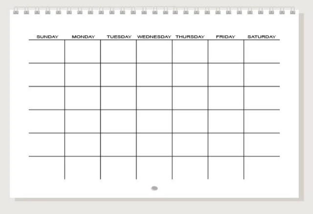 Alt view image 2 of 3 - Blank Wall Calendar 2026-2027, DIY Scrapbook Hanging Monthly Calendar, Undated Spiral Bound Calendar, Create Your Own Custom Calendar, 9 x 12 Inch Closed, 18 x 12 Inch Open, Wall Planner for Home & Of