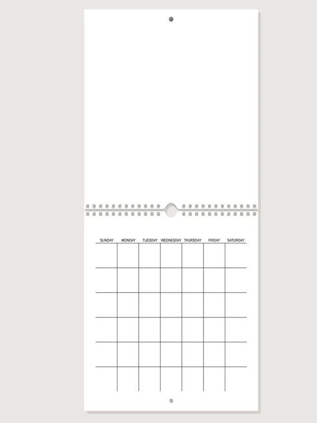 Alt view image 3 of 3 - Large Blank Wall Calendar 2026-2027, DIY Custom Monthly Calendar Planner, Hanging Spiral-Bound Scrapbook Calendar, Personalized Wall Organizer for Home Office, 12 x 36 Inch