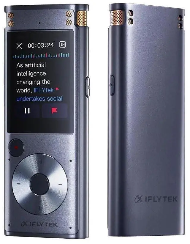 Main image of Offline AI Voice Recorder with Playback, Secure Digital Recorder with 5-Language Voice-to-Text, Noise Reduction, Local Storage for Meetings, Lectures, Interviews & Learning, No Subscription