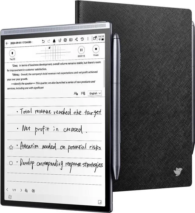 iFLYTEK AINOTE Air 2 Bundle - Black Folio Case, 8.2-inch AI Note