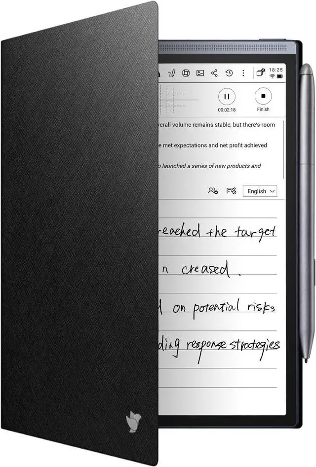 Main image of iFLYTEK Protective Folio Case for iFLYTEK AINOTE Air2 Note-Taking Tablet 8.2", Premium PU Leather, Slim& Lightweight, Durable Cover with a Pen Clip for E-Ink Writing Tablet, Water and Dustproof