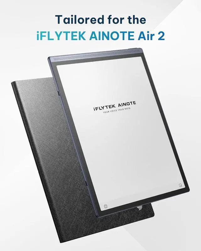 Alt view image 5 of 6 - iFLYTEK Protective Folio Case for iFLYTEK AINOTE Air2 Note-Taking Tablet 8.2", Premium PU Leather, Slim& Lightweight, Durable Cover with a Pen Clip for E-Ink Writing Tablet, Water and Dustproof