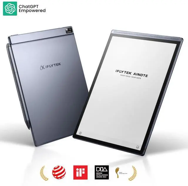 Main image of iFLYTEK AINOTE Air 2, 8.2" AI Note Taking Tablet,Digital Notebook for Reading / Writing / Recording,Digital Notepad with AI Transcription,ChatGPT Supported,Ideal for Work,Study,Meetings