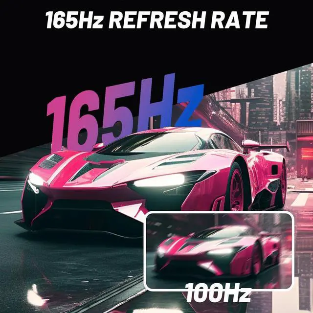 Alt view image 3 of 7 - LXZ 34 Inch Gaming Monitor 1500R, UWQHD(3440 x 1440) 165hz Frameless Display 100% sRGB, Wide Viewing Angle, Display Port HDMI - Black