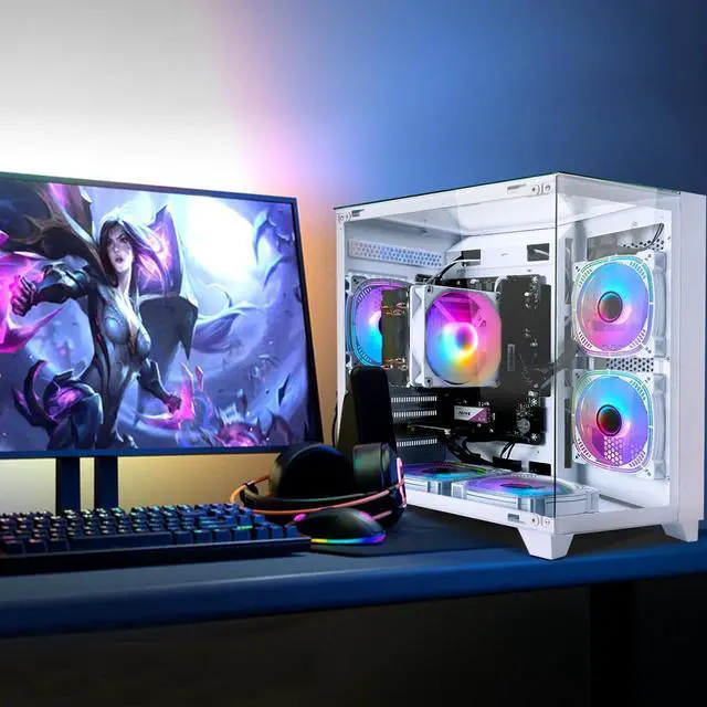 Alt view image 6 of 7 - LXZ Desktop Computer, R5 5600G, 4.4GHz, 16GB DDR4, 1TB NVMe SSD, WiFi & Win 11