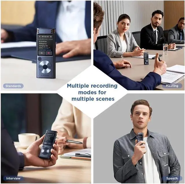 Alt view image 5 of 7 - iFLYTEK Offline AI Voice Recorder with Playback, Secure Digital Recorder with 5-Language Voice-to-Text, Noise Reduction, Local Storage for Meetings, Lectures, Interviews & Learning