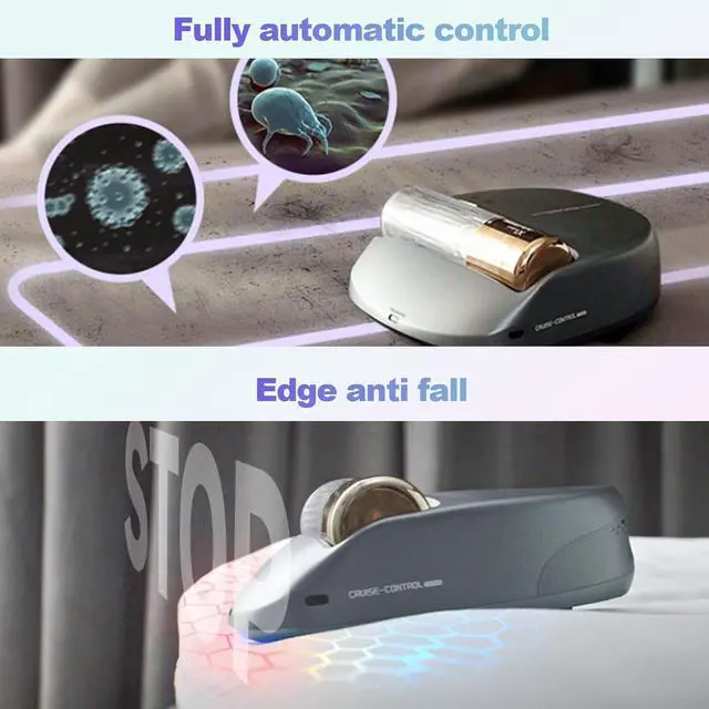 Alt view image 4 of 7 - CREATULIZE Mattress Vacuum Cleaner,14AW Strong Suction & 270nm UV-C Light Bed Vacuum Cleaner,Fully Automatic Dust Mite Vacuum Cordless with HEPA Filtration for Bed Sheets, Sofa, Pet Hair
