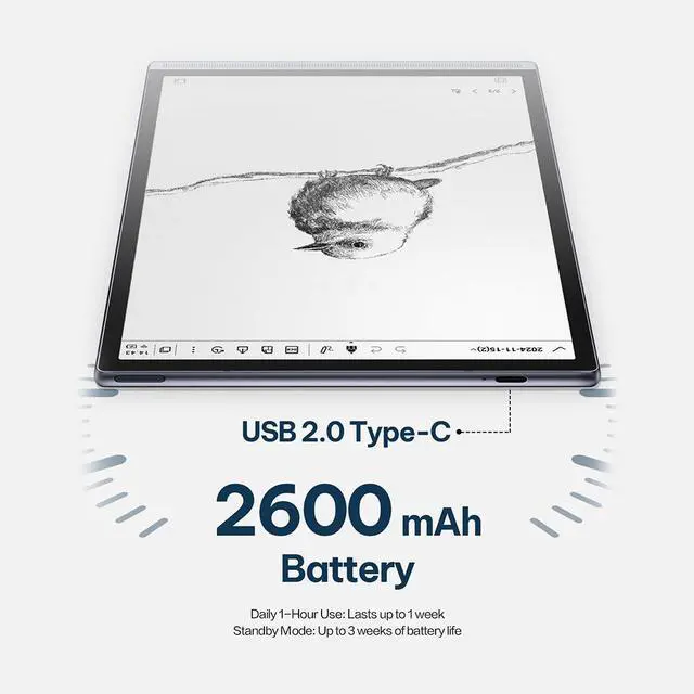 Alt view image 7 of 7 - iFLYTEK AINOTE Air 2, 8.2" AI Note Taking Tablet,Digital Notebook for Reading / Writing / Recording,Digital Notepad with AI Transcription,ChatGPT Supported,Ideal for Work,Study,Meetings