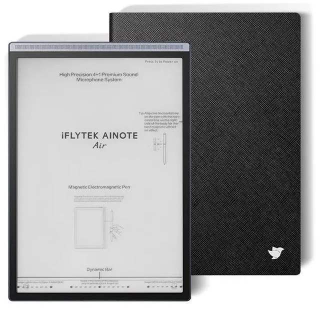 Main image of iFLYTEK AINOTE Air 2 Bundle - Black Folio Case, 8.2-inch AI Note-Taking Tablet, Paper Tablets, Digital Notebook with Stylus, Voice-to-Text Transcription, Multi-Languages Chatgpt Support