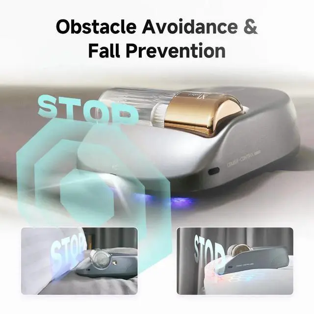 Alt view image 3 of 7 - CREATULIZE X1 Robot, Advanced Full Automatic Bed Vacuum Cleaner - Cordless, Rechargeable UV-C Light Sanitizer 14KPa Power Suction Eliminates Dust Mites, Bacteria, Allergens, with HEPA Filtration
