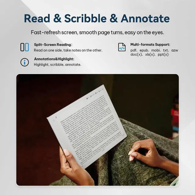 Alt view image 5 of 7 - iFLYTEK AINOTE 2, Support GPT 5.0, 10.65 inch 4.2mm Ultrathin Digital Notebook, Portable Note Taking Tablet with Stylus Pen, AI Voice-to-Text Transcription&15-Language Transcription, Smart Notepad