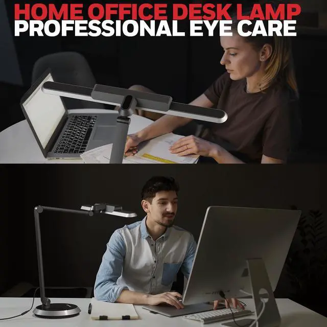 Alt view image 6 of 7 - Honeywell H9 Sunturalux LED Dimmable Desk Lamp with Motion-Sensing | Eye-Caring, CRI91, 2700K-5000K, RG0 Low Blue Light, Stepless Dimming Desk Light, Lamp for Desk, Study, Computer