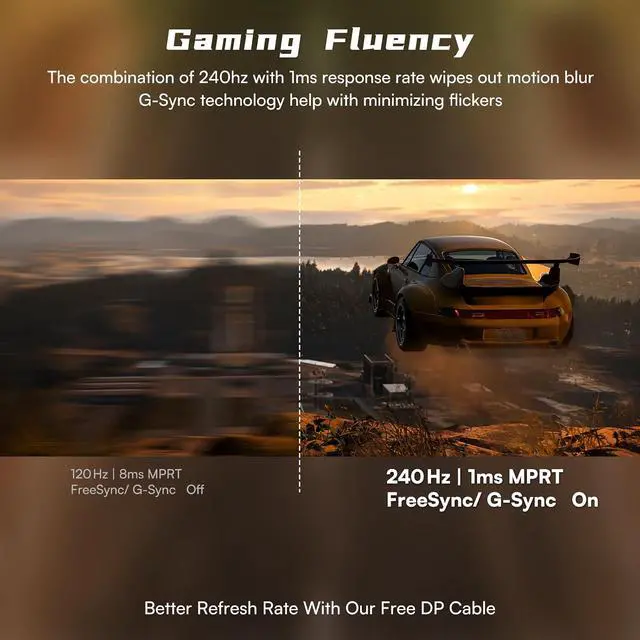 Alt view image 4 of 7 - Great Voell 34-inch Ultrawide Curved Gaming Monitor, 240Hz WQHD, 1ms, 21:9 | 3440x1440p Display, 127% sRGB, G-Sync & FreeSync, 1500R Curve, HDR, PIP/PBP, DP1.4 and HDMI 2.0 Pro ,immersive gaming