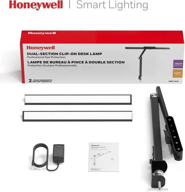 Alt view image 2 of 7 - Honeywell HJ1 Sunturalux LED Clamp Desk Lamp 1200LM for Home Office