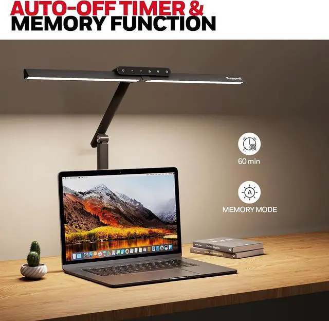 Alt view image 3 of 7 - Honeywell HJ1 Sunturalux LED Clamp Desk Lamp 1200LM for Home Office