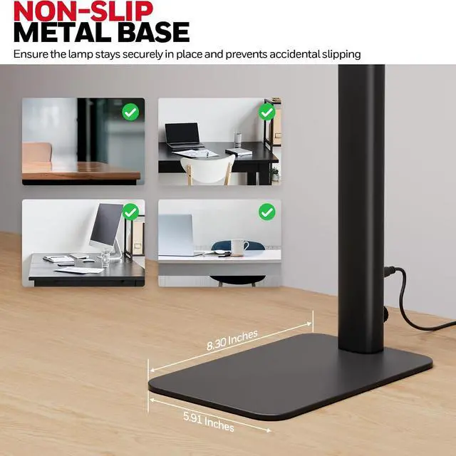 Alt view image 4 of 7 - Honeywell HJ1BK Eye-Caring 1200LM LED Architect Desk Lamp for Home Office