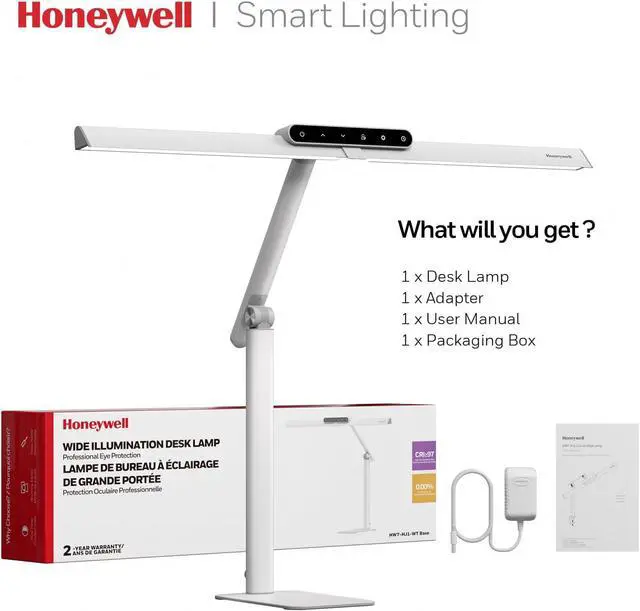 Alt view image 7 of 7 - Honeywell HJ1WT 1200LM LED Desk Lamp Dimmable Lamp for Desk
