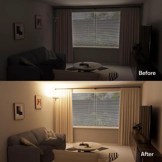 Alt view image 4 of 7 - Honeywell LED Floor Lamp 3000LM Full-Spectrum Torchiere Reading RGB Remote