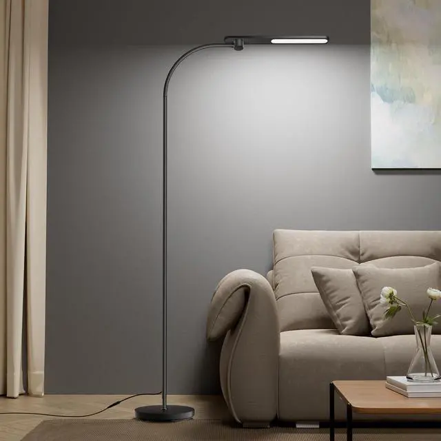 Alt view image 2 of 7 - Honeywell LED Floor Lamp for Reading CRI97 Full Spectrum Dimmable Gooseneck